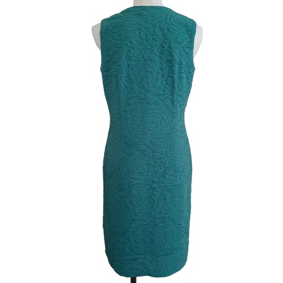 Very Vollbracht Shift‎ Dress Green Slim Fit Stretch Knit Womens Large - Picture 14 of 15